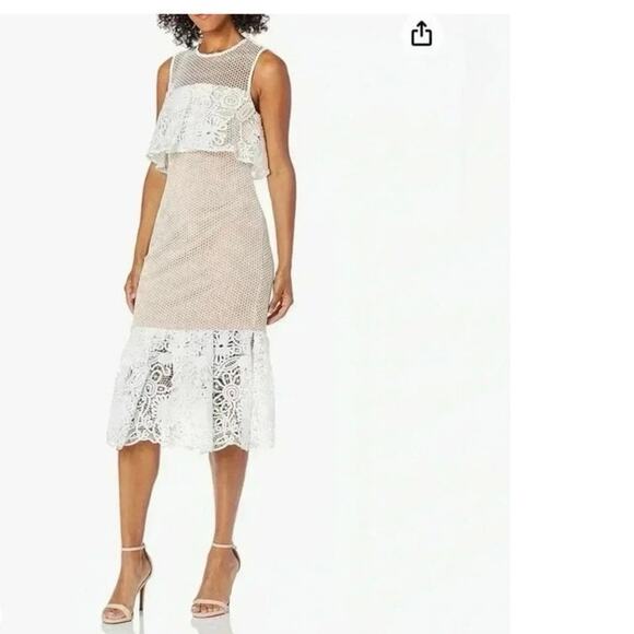 Elliatt Serenity Cold Shoulder Midi Dress in White Size XS - Picture 5 of 9